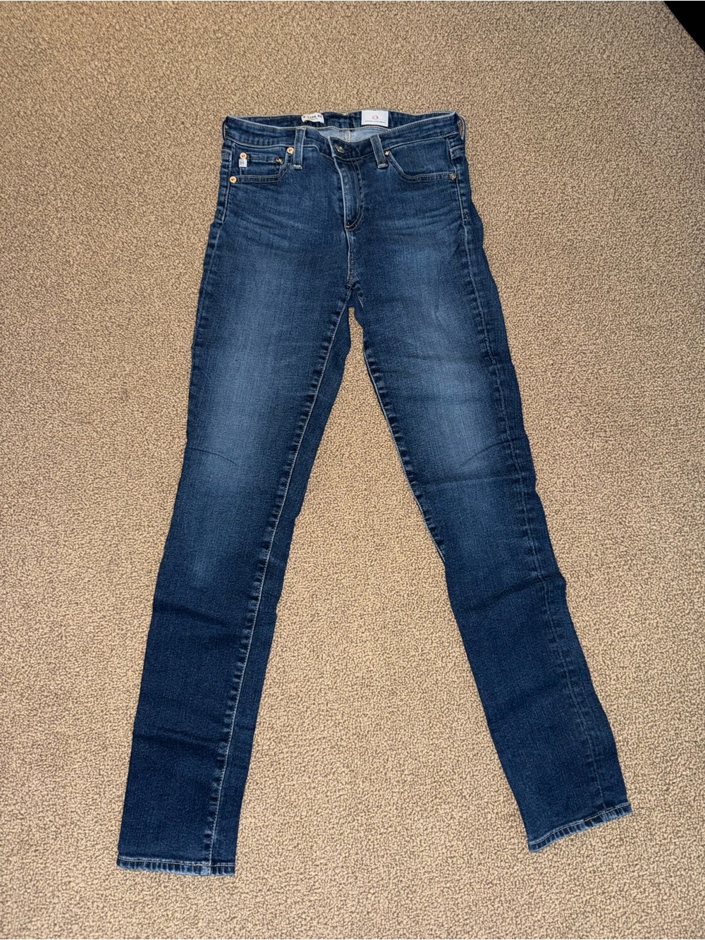 AG B Type 02 Cigarette Dark Indigo Skinny Jeans